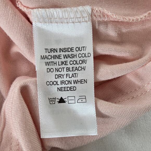 🎄 Adrianna Papell NWT lace details short sleeve top Large blush pink - Picture 7 of 17